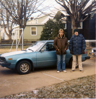 1981 Joe & Mike in front of Joe's 1978 Accord