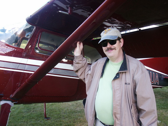 July 2004 Mike with John's Cesna 185 Airplane