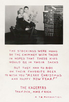 1955 Christmas card from Tanny & Dick Kagerer