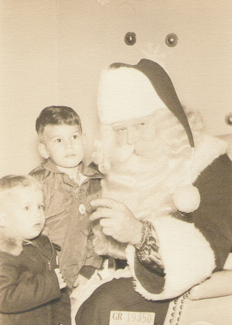 1955 Mike & Rick Christmas with Santa