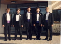 May 15, 1993 John & Barbara's Wedding, the guys. From left, Stan Glubzinski, John, Rick, Mike & Joe